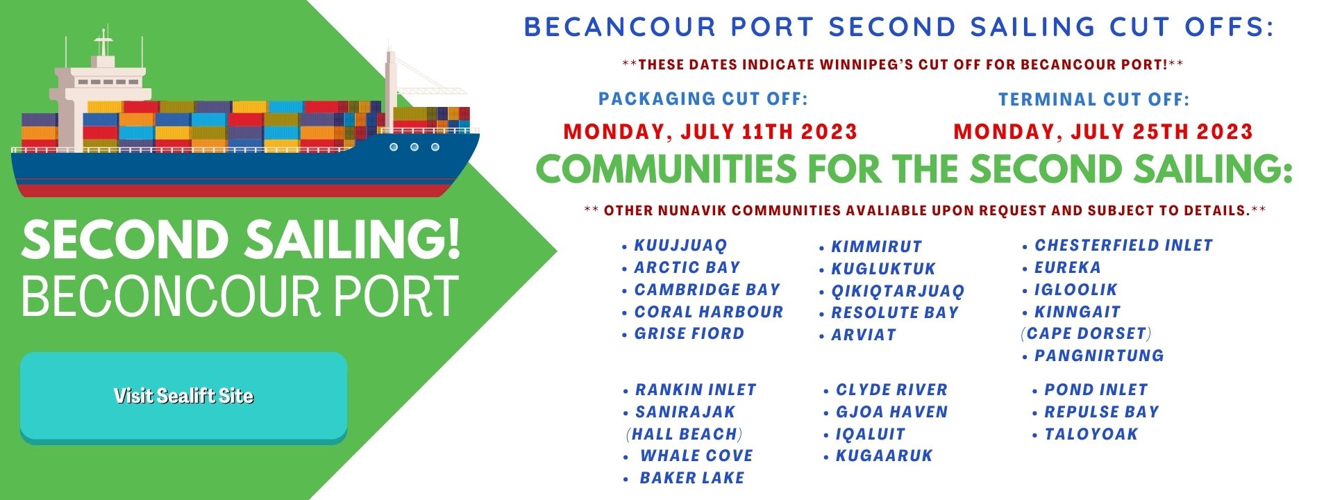 Second Sailing! Beconcour Port