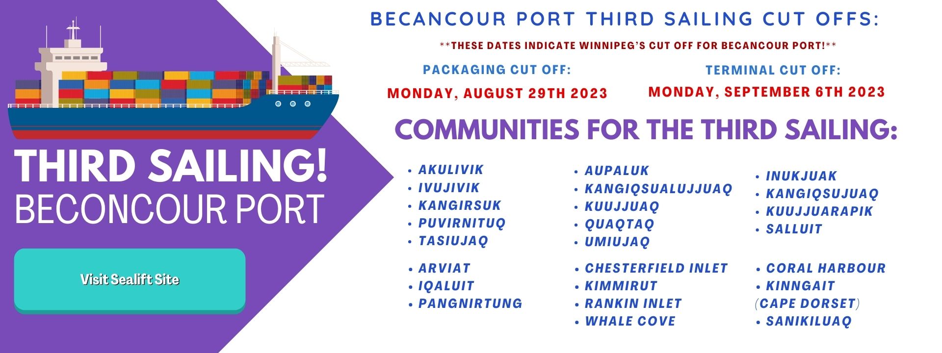 Third Sailing! Beconcour Port