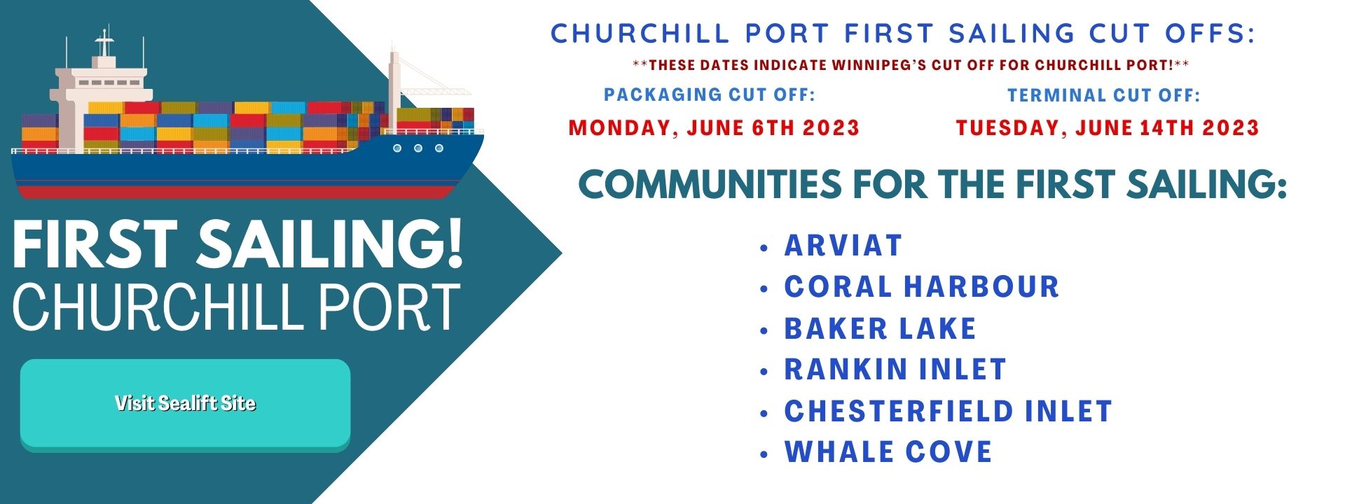 First Sailing! Churchill Port