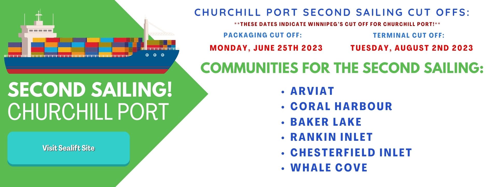Second Sailing! Churchill Port