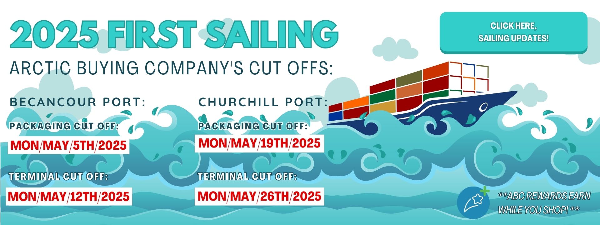 First Sailing!!! - Click here for sailing updates!