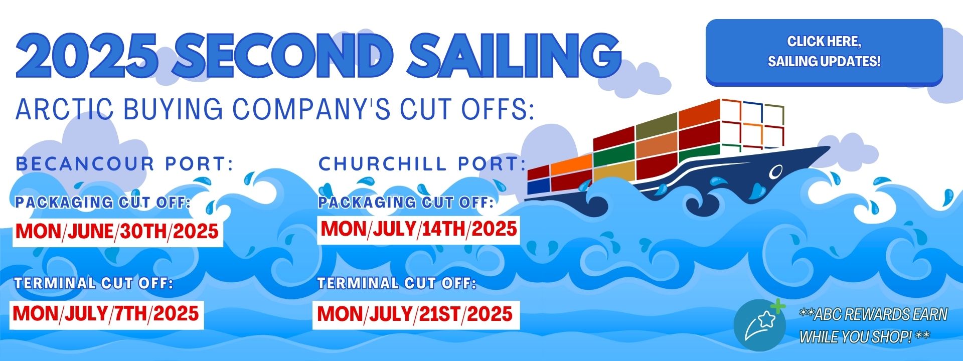 Second Sailing!!! - Click here for sailing updates!